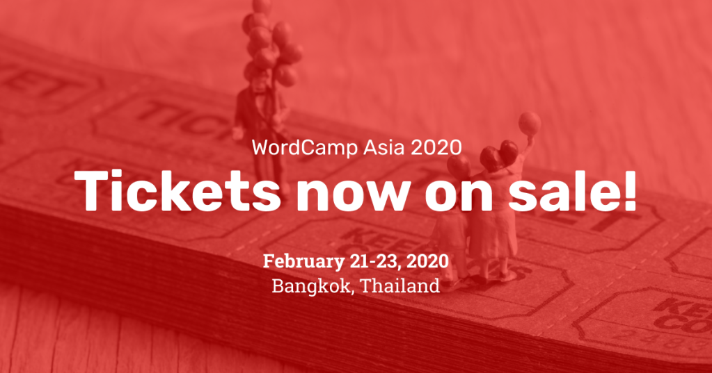 WordCamp Asia 2020 tickets are now available